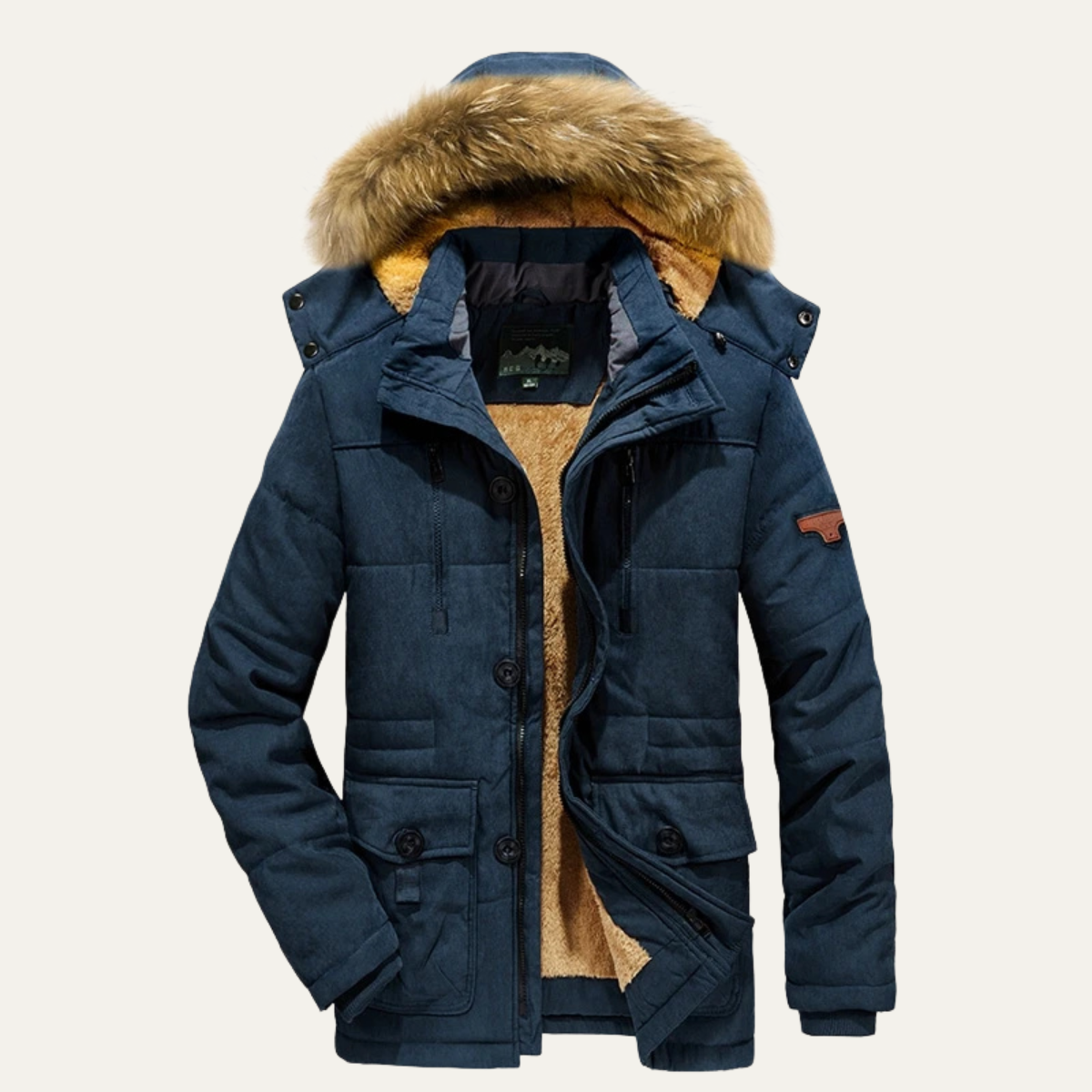 The Pinehurst Men’s Warm Winter Fleece Lined Hooded Parka Jacket