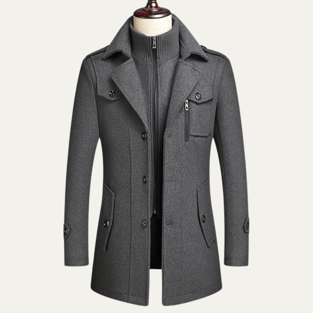 The Ellendale Stylish Wool Blend Long Winter Business Overcoat