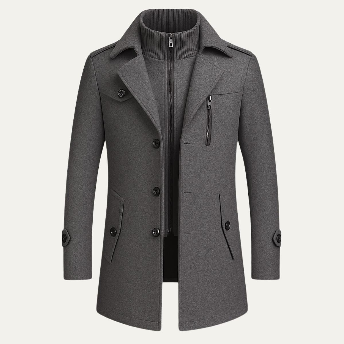 The Ellendale Stylish Wool Blend Long Winter Business Overcoat