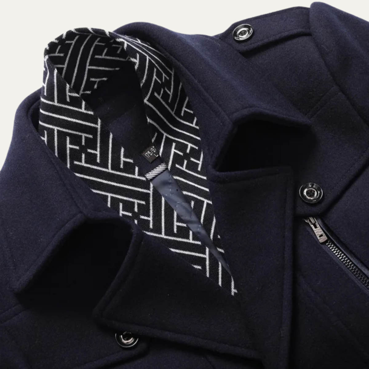 The Siena Men’s Wool Blend Long Trench Coat with Lapel Collar