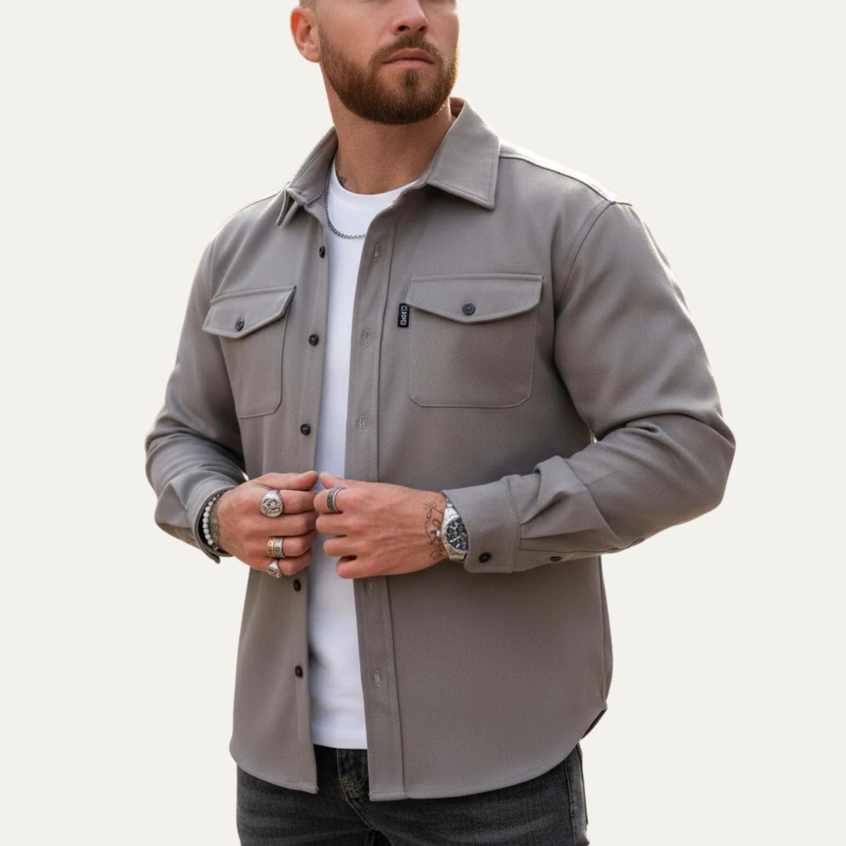 The Crossfield Men’s Modern Button Up Cotton Blend Shirt