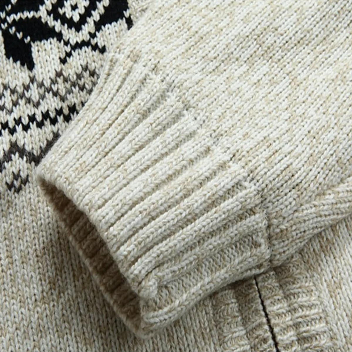 The Canazei Men’s Winter Zip Up Hooded Knit Jacket