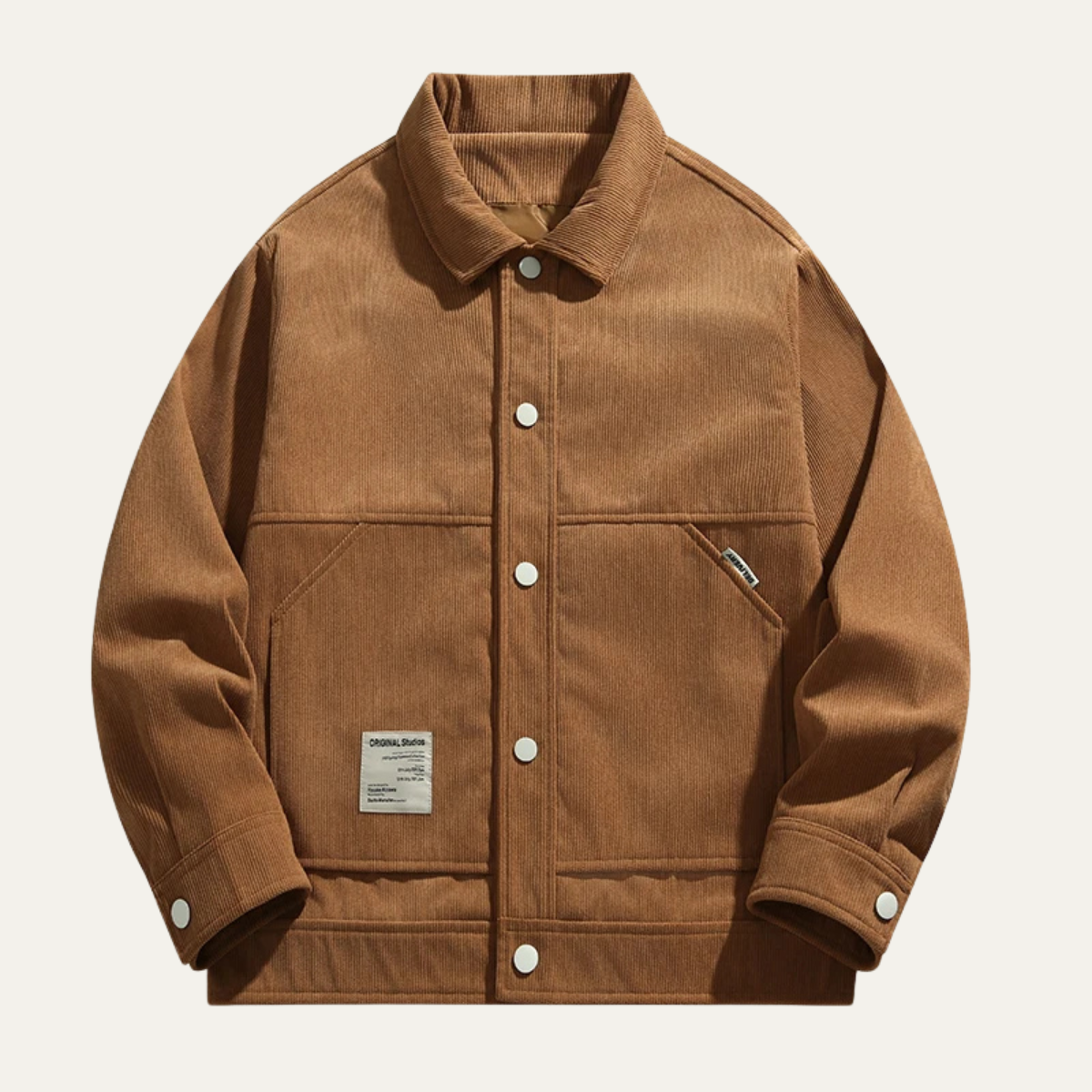 The Whitmore Men’s Corduroy Jacket – Loose Fit Button Up Coat