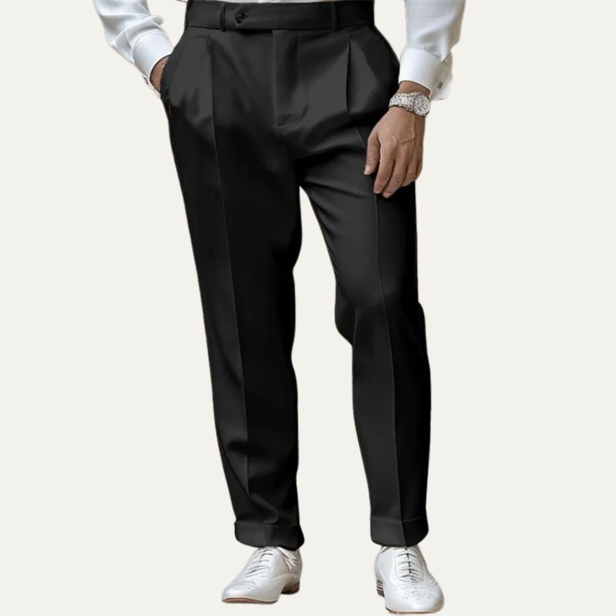 The Cetara Men’s Casual Pleated Straight Leg Dress Pants