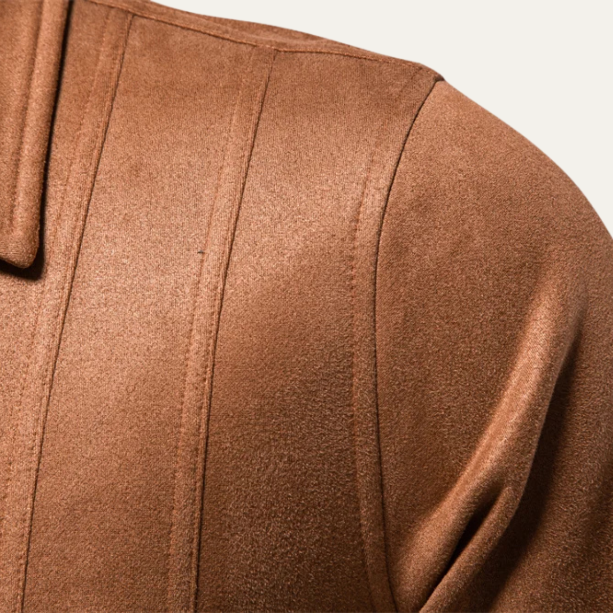 The Varese Men's Trucker Suede Leather Zip Up Jacket