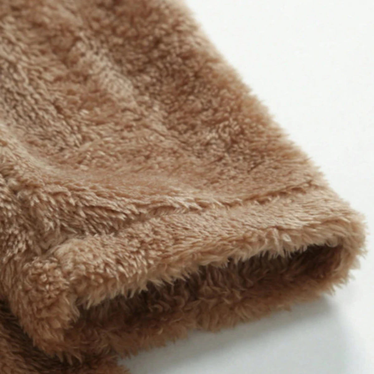 The Fairchild Men's Warm Brown Double Breasted Plush Winter Coat