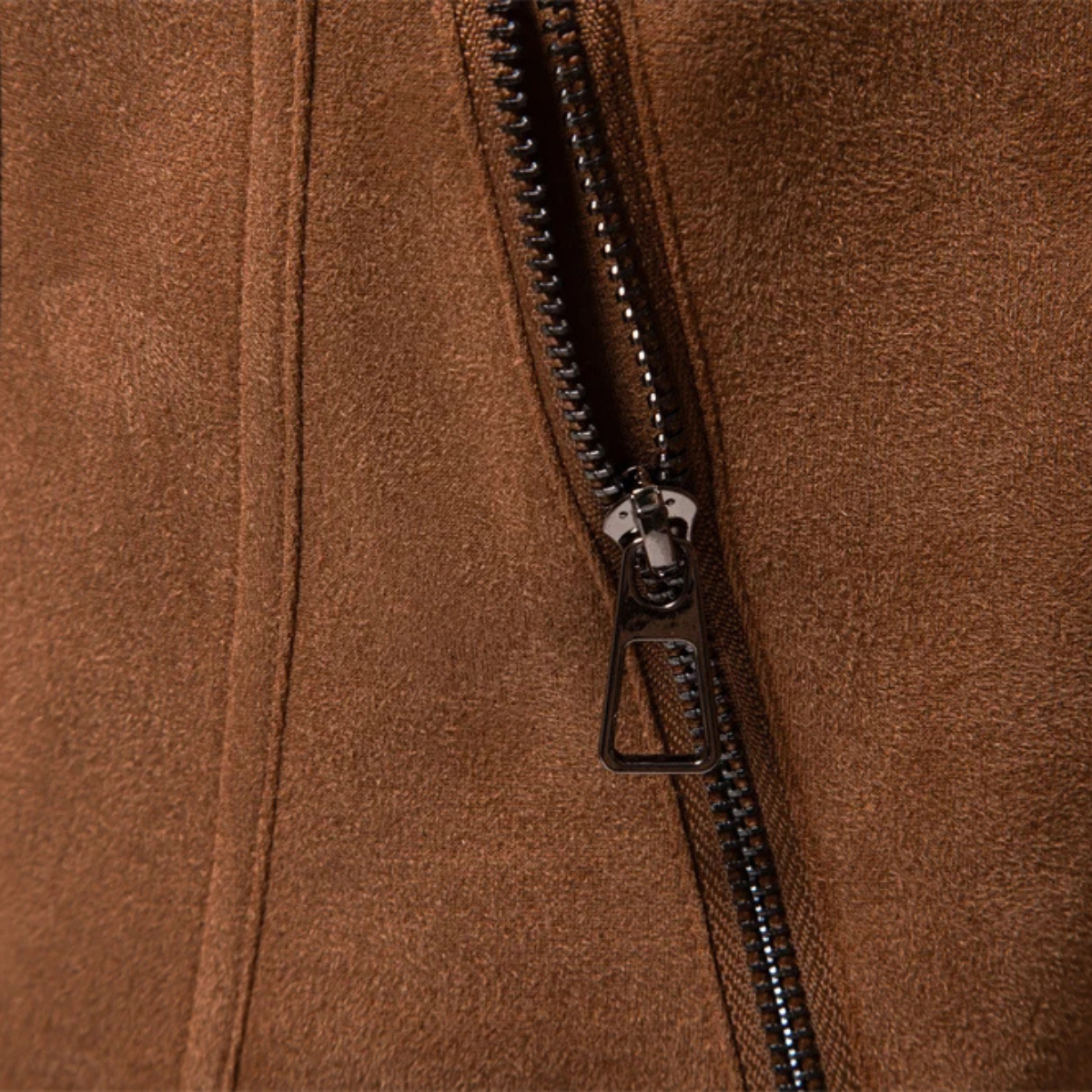 The Varese Men's Trucker Suede Leather Zip Up Jacket