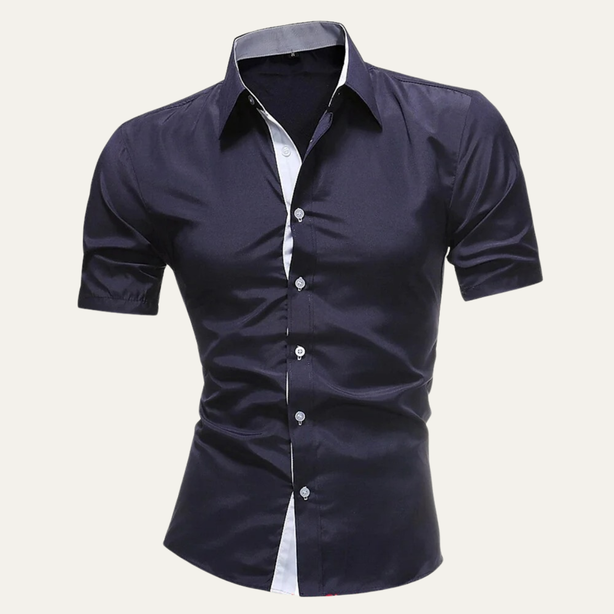 The Treviso Men’s Trendy Business Solid Button-Up Shirt