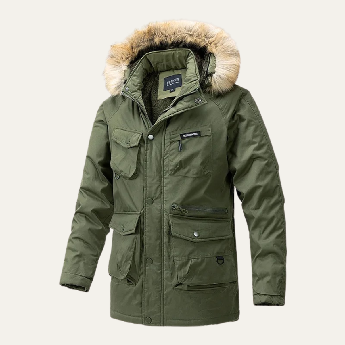 The Sassari Men's Outdoor Hooded Long Down Jacket with Multip Pocket