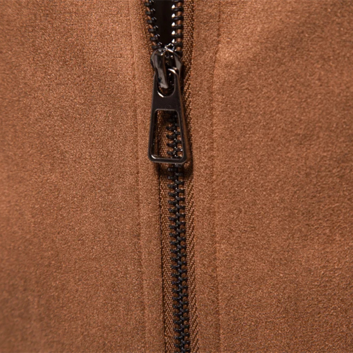 The Varese Men's Trucker Suede Leather Zip Up Jacket