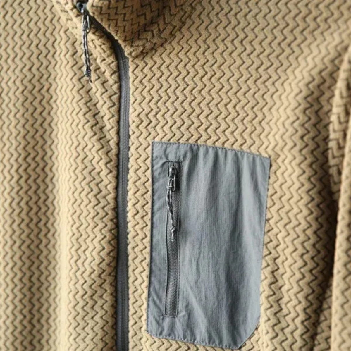 The Warwick Men’s Cashmere Wavy Texture Sweater with Chest Pocket