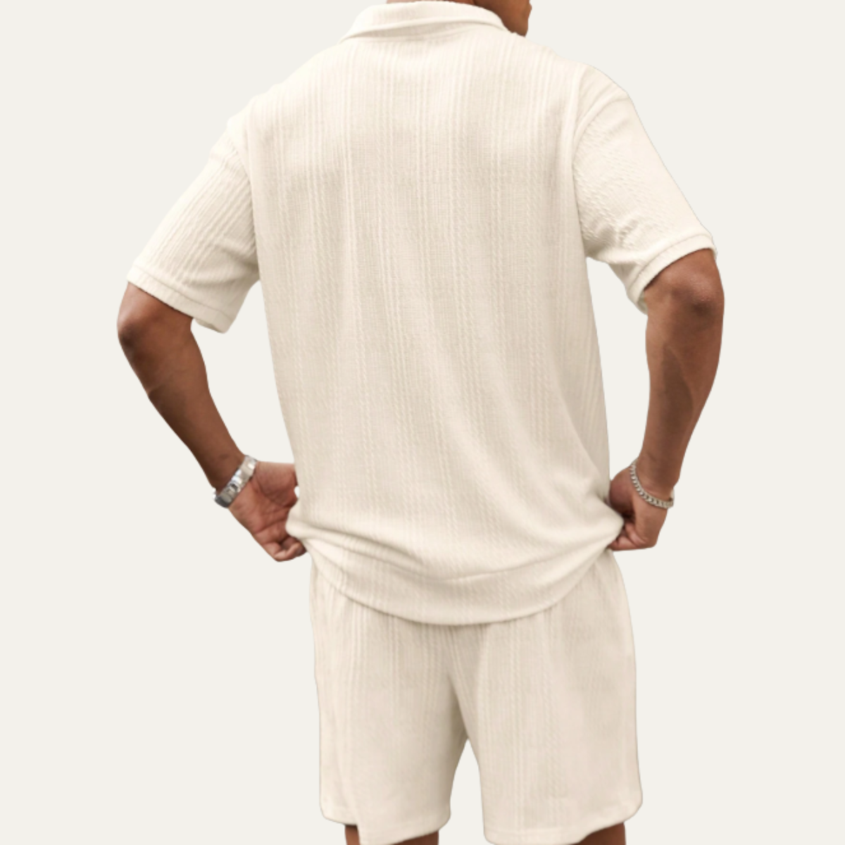 The Fairview Lane Men’s Solid Colour Casual Set – Polo Shirt & Shorts