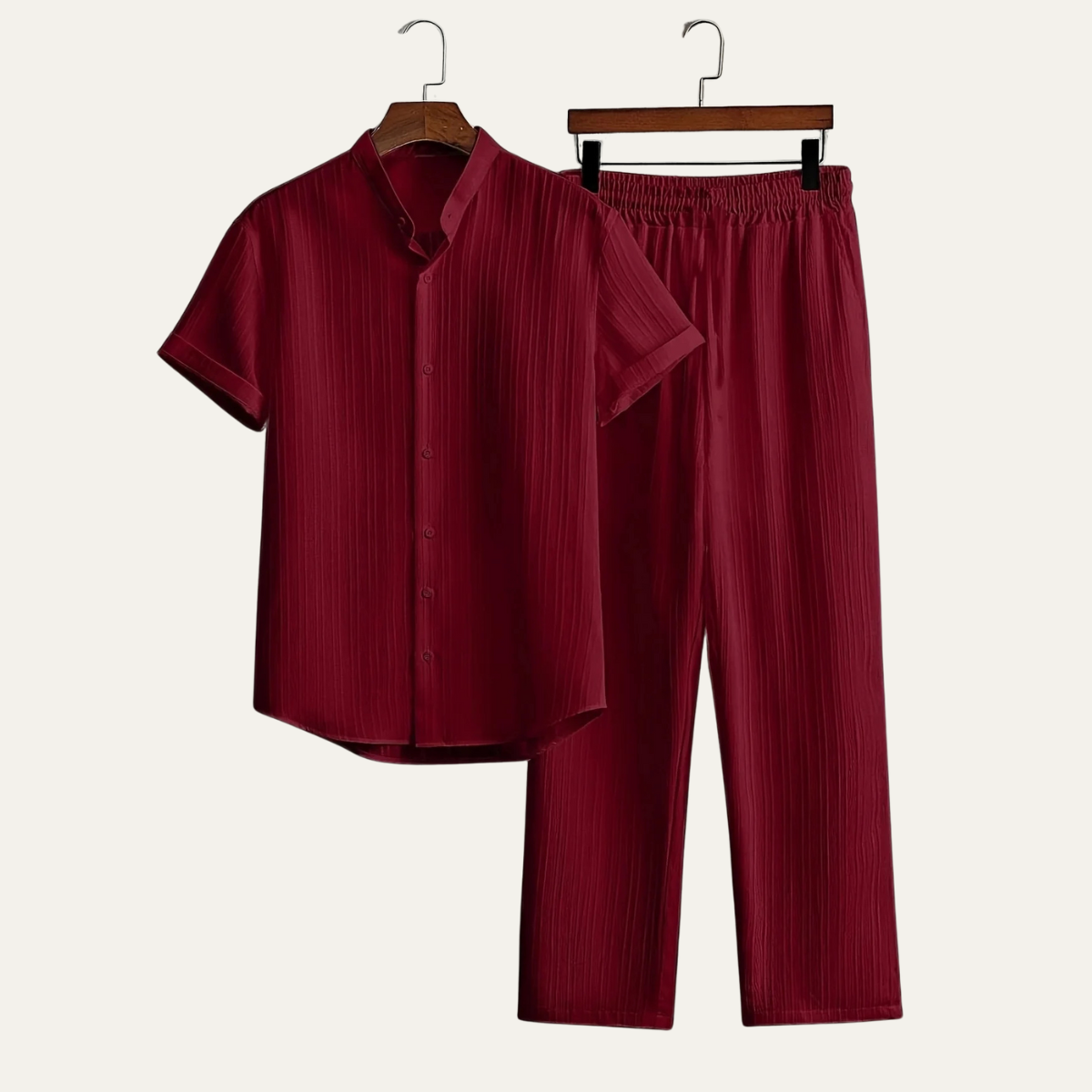 The Madison Men’s Casual Summer Outfit – Short Sleeve Shirt & Pants Set