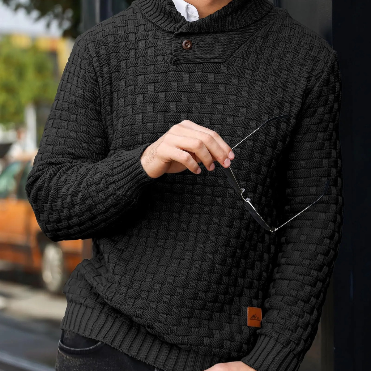 The Stirling Men's Textured Knit Winter Sweater