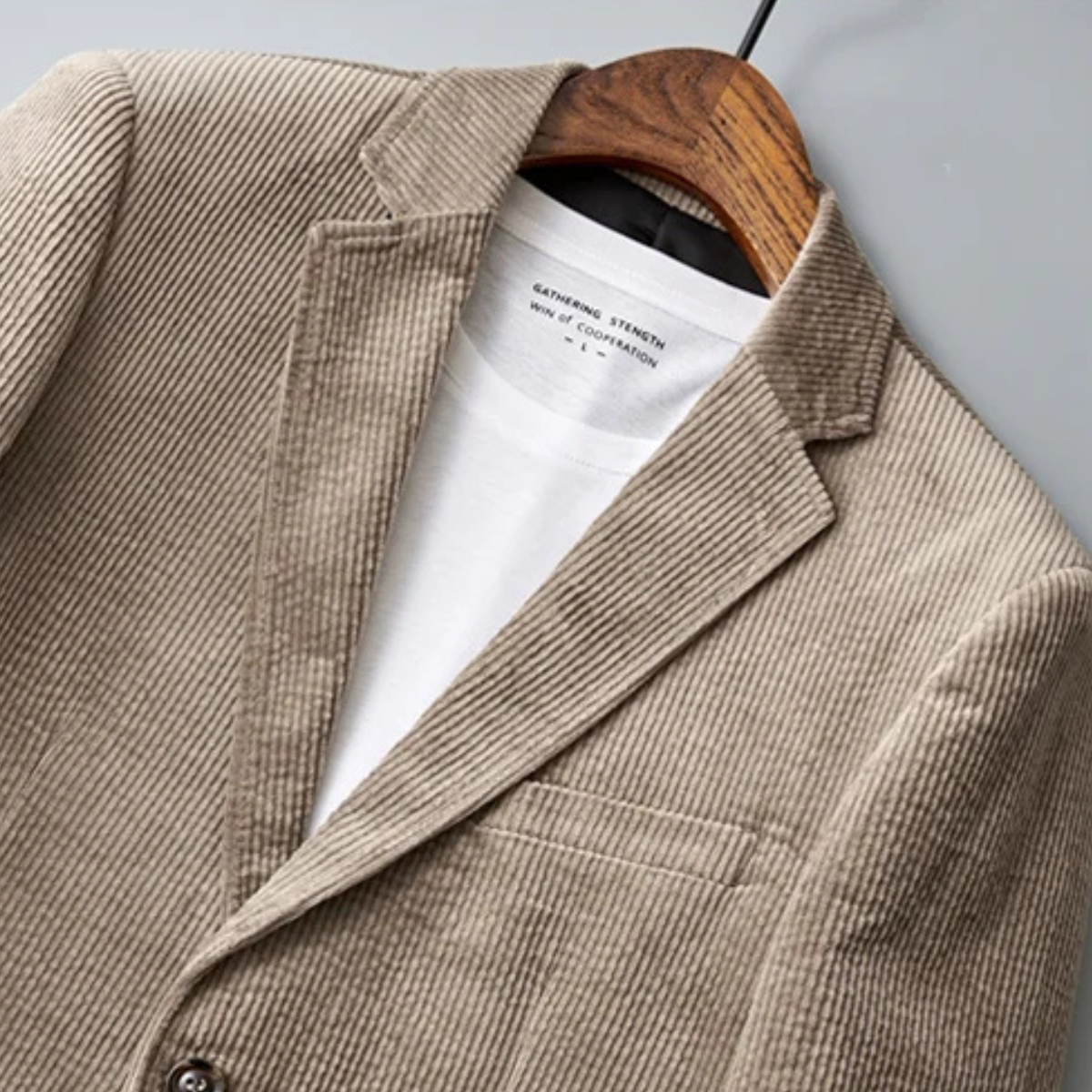 The Ellwood Men’s Casual Slim Fit Corduroy Blazer Suit Jacket