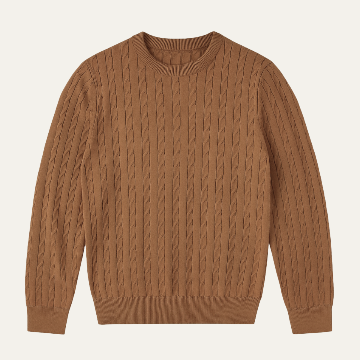 The Ashmont Ridge Men’s Cable Knit Soft Warm Winter Round Neck Sweater