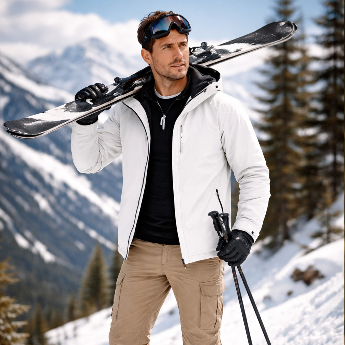 The Grandmere Waterproof Softshell Rain Jacket – Windproof Hooded Outdoor Hiking Coat