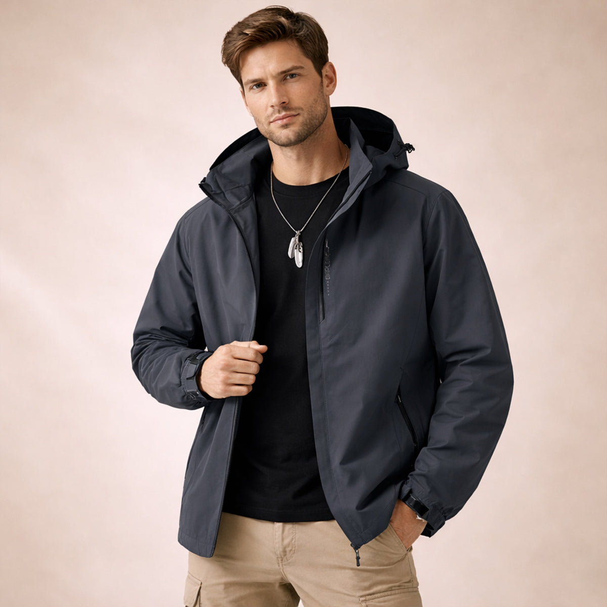 The Grandmere Waterproof Softshell Rain Jacket – Windproof Hooded Outdoor Hiking Coat