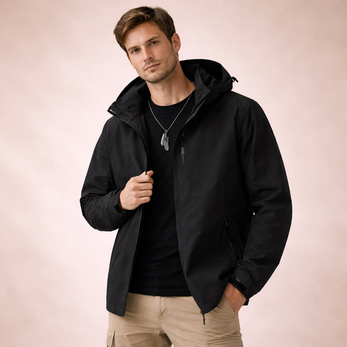 The Grandmere Waterproof Softshell Rain Jacket – Windproof Hooded Outdoor Hiking Coat