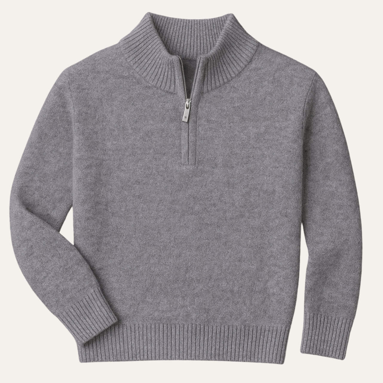 The Crestfield Cashmere Quarter Zip Sweater – Men's 100% Soft Luxury Wool Knit Sweater