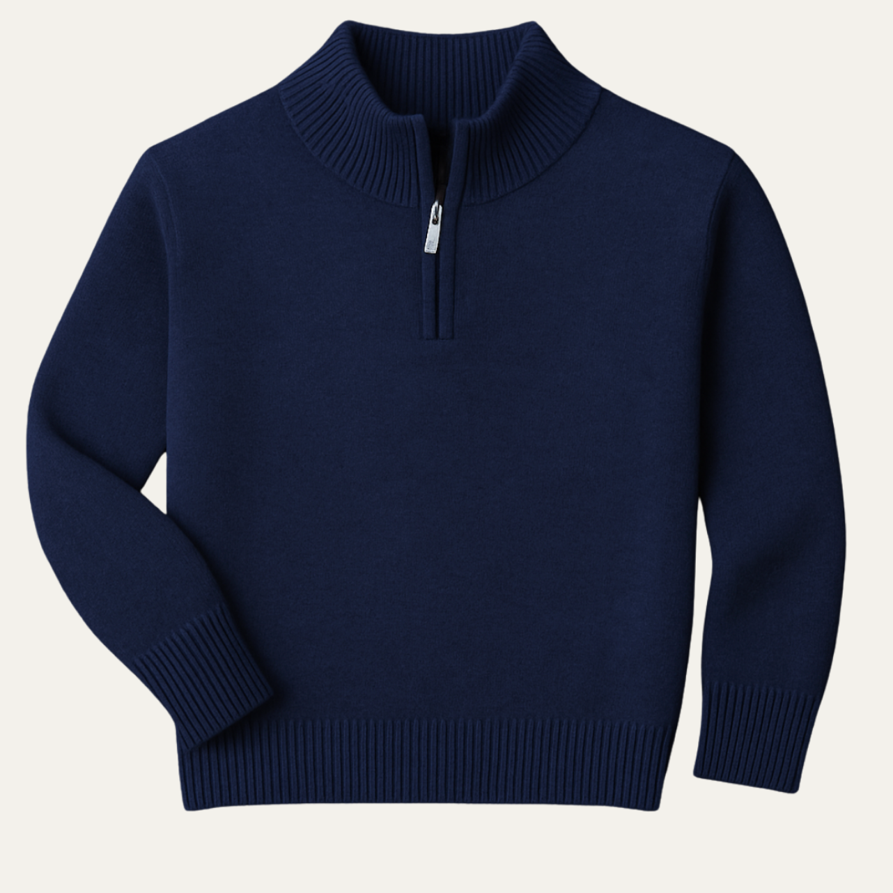 The Crestfield Cashmere Quarter Zip Sweater – Men's 100% Soft Luxury Wool Knit Sweater
