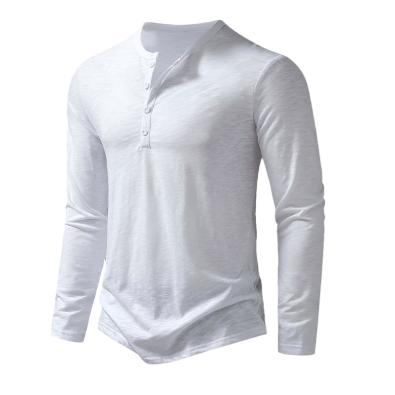 The Cromwell Long sleeve Cotton Polo for Men