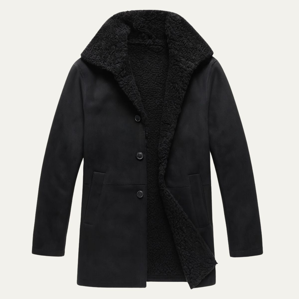 The Aspen Shearling Coat – Men’s Classic Winter Overcoat