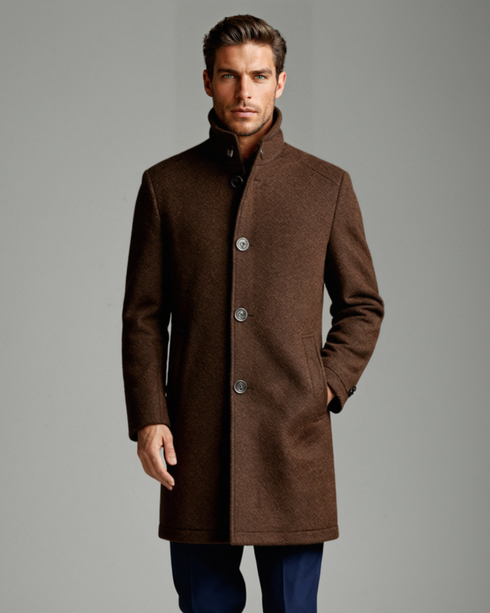 The Highlander Men’s Premium Wool Winter Overcoat