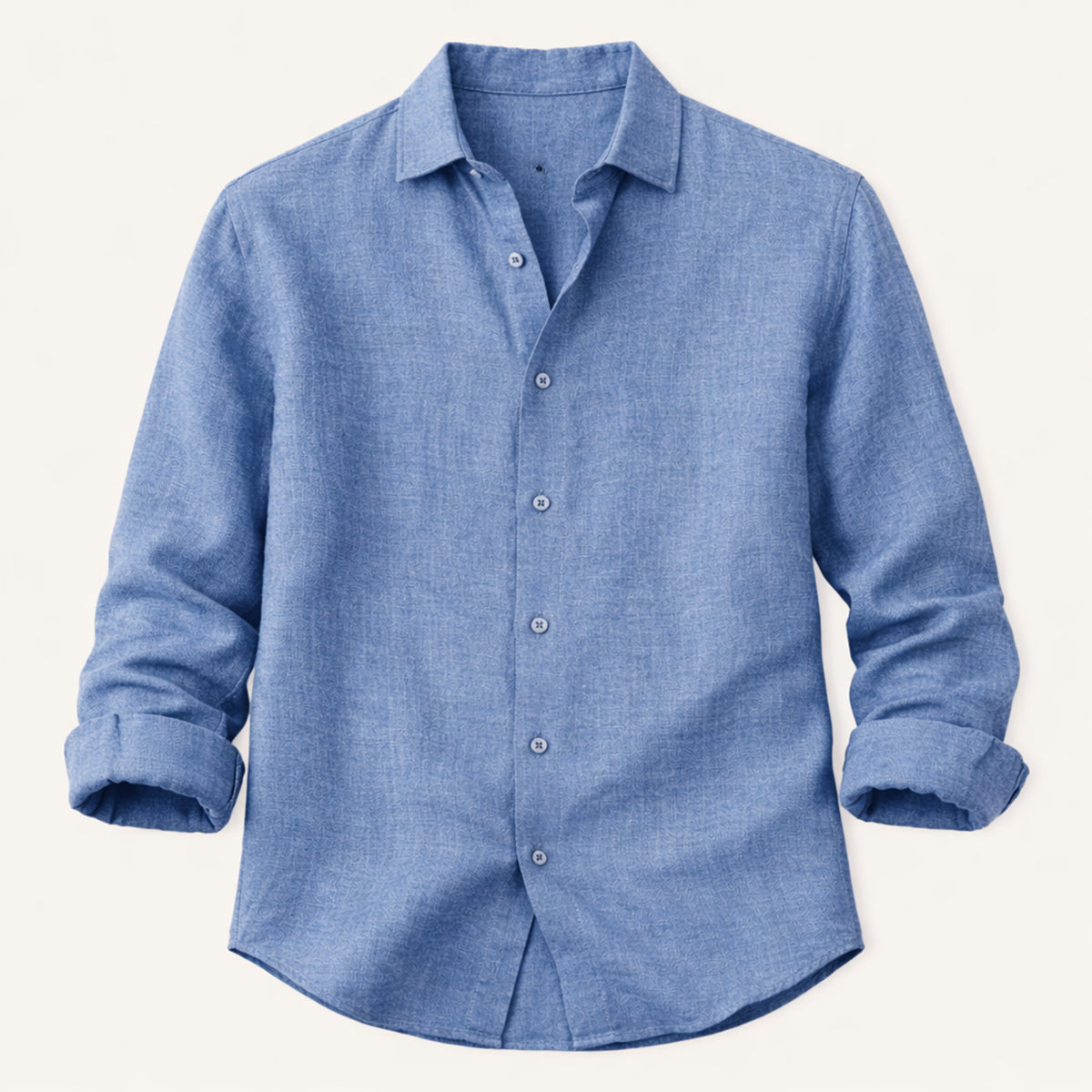The Meadowfall Men’s Casual Loose Fit Linen Button-Up Shirt