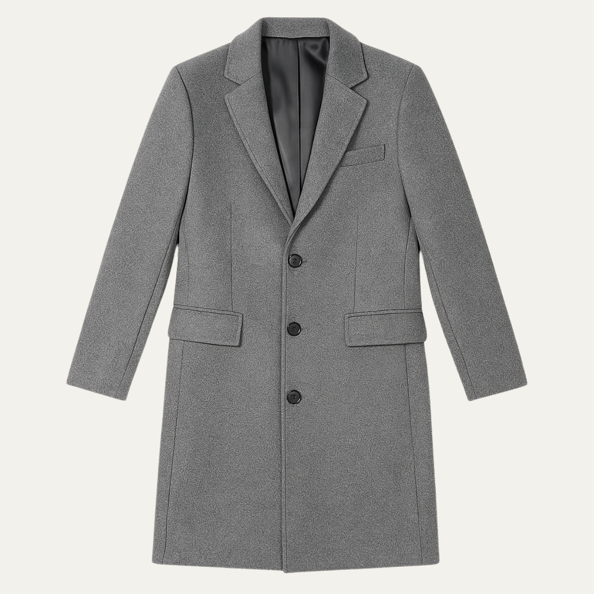 The Ravenswood Men's Single Breasted Wool Blend Overcoat