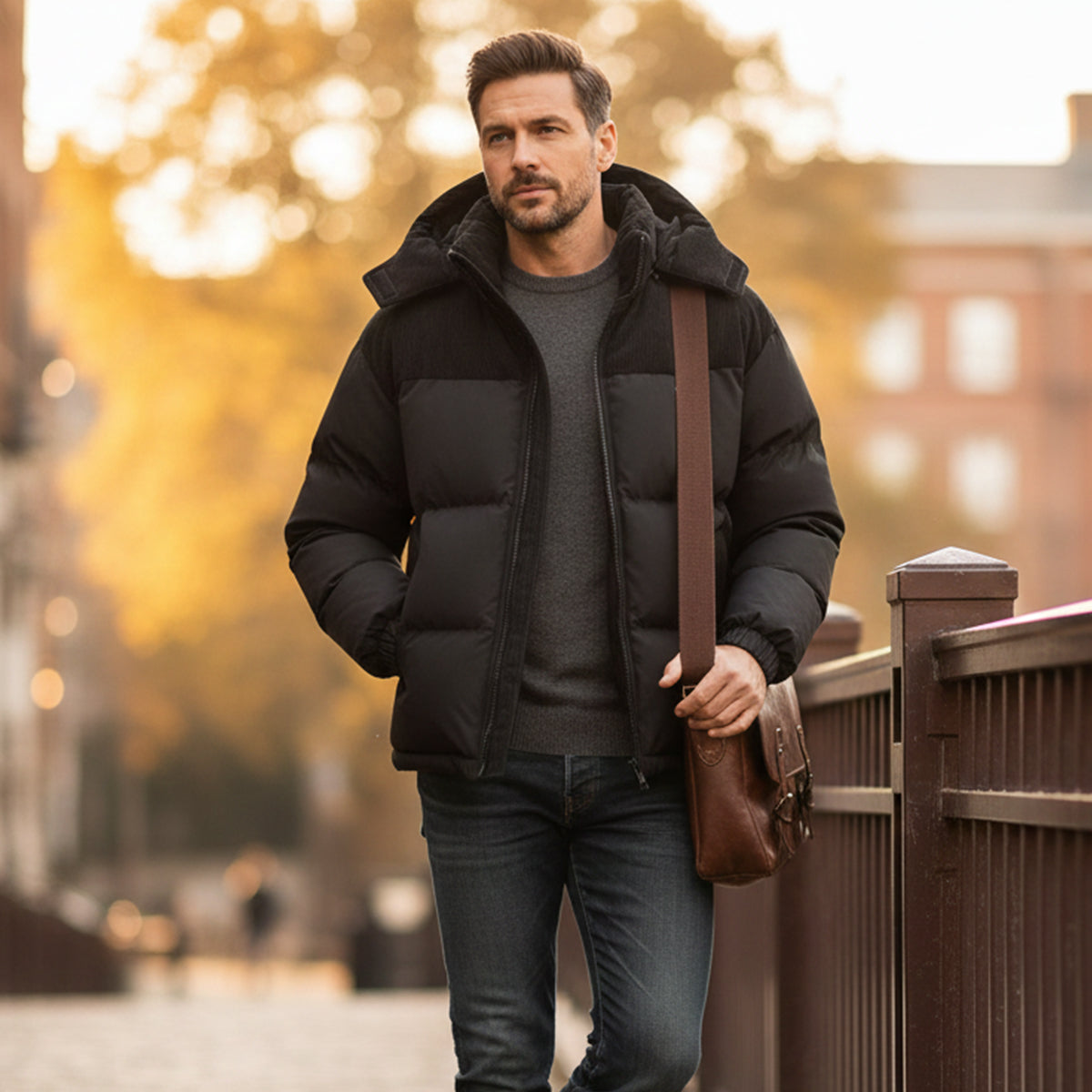 The Stonewell Men’s Thick Winter Puffer Hooded Jacket