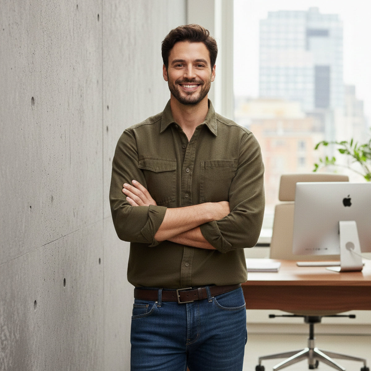 The Highwood Men’s Cotton Washed Canvas Shirt Jacket