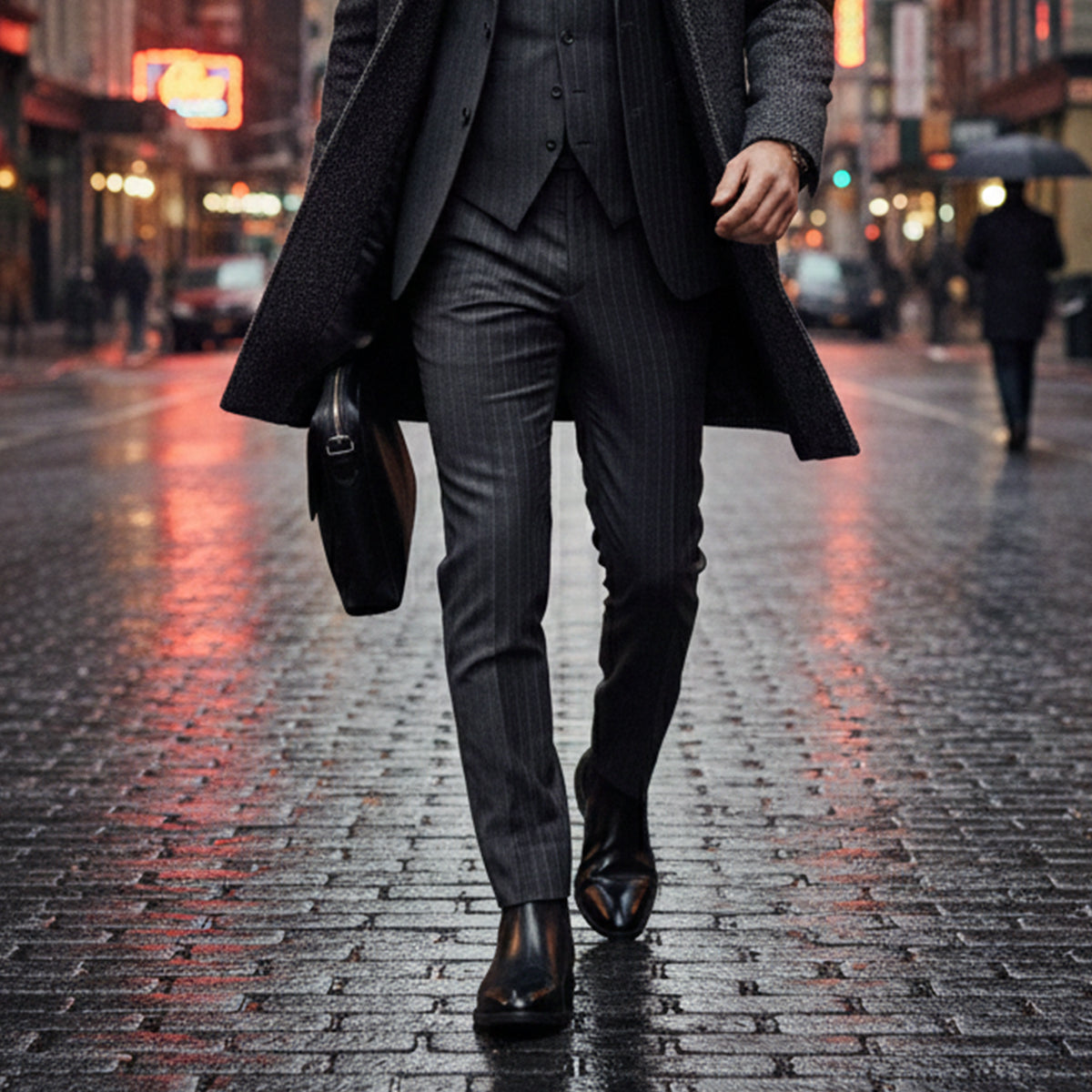 The Cobblestone Men’s Classic Ankle Slip On Leather Boots