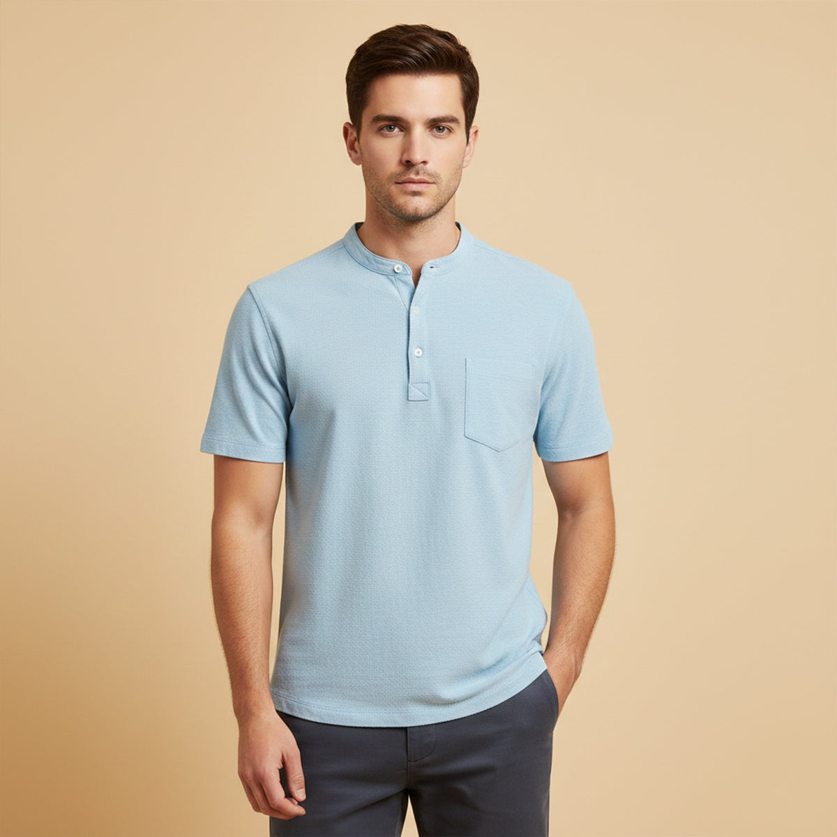 The Piccadilly Men’s Soft Summer Basic Shirt with Chest Pocket
