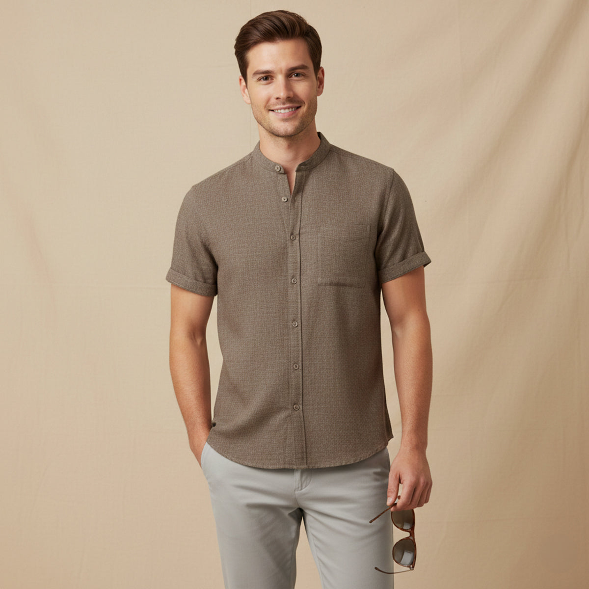 The Winchester Men’s Oversized Cotton Linen Beach Shirt