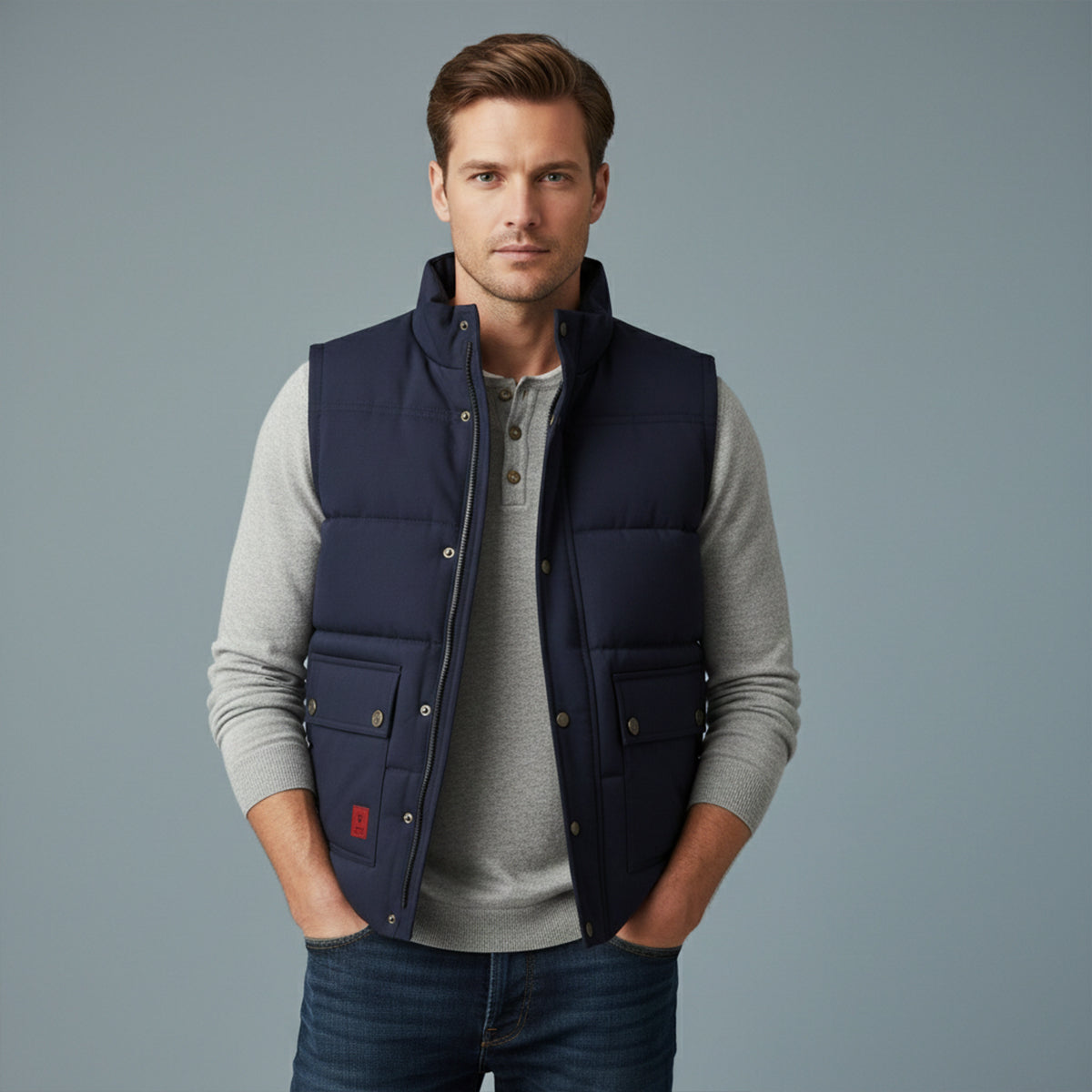 The Aspen Men's Warm Modern Fleece Lined Winter Vest