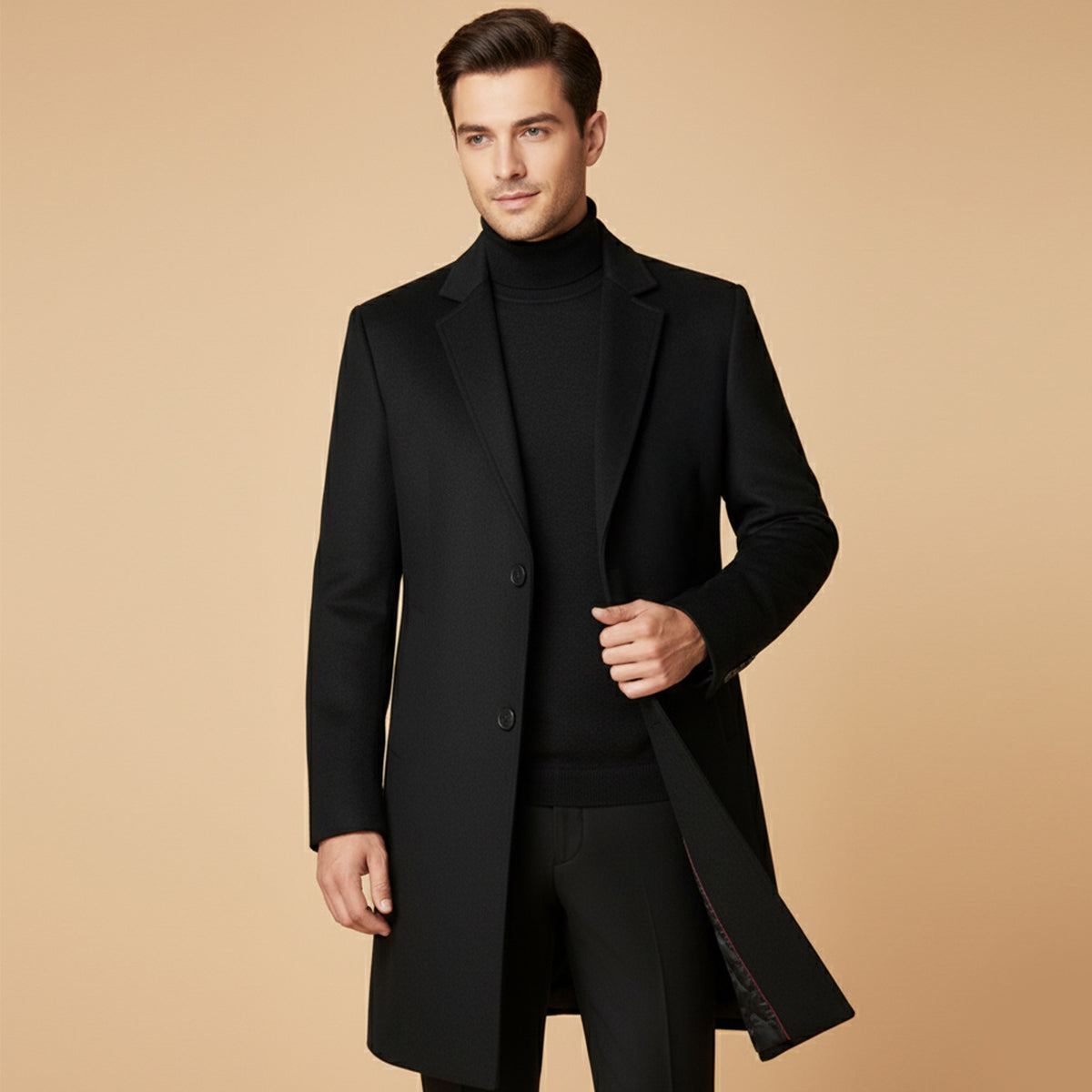 The Canterbury Men's Sophisticated Longline Wool Winter Jacket