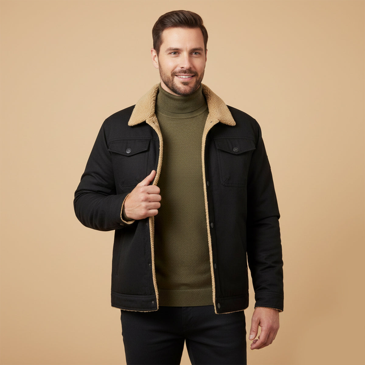 The New York Warm Fleece Lined Winter Coat for Men