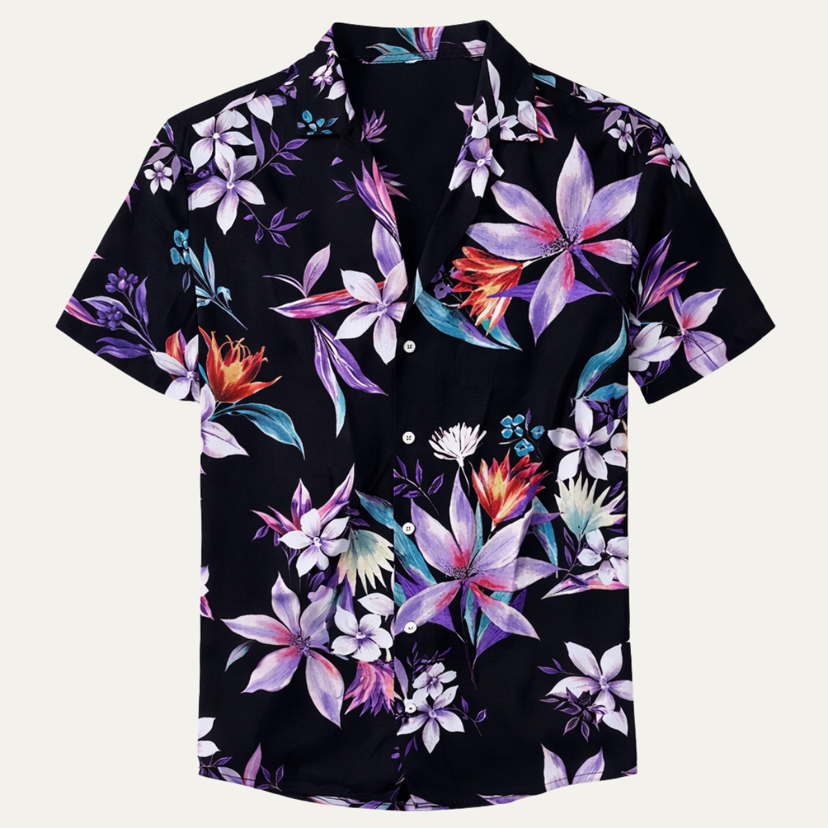 The Silverhill Ridge Men’s Summer Tropical Coconut Print Hawaiian Beach Shirt
