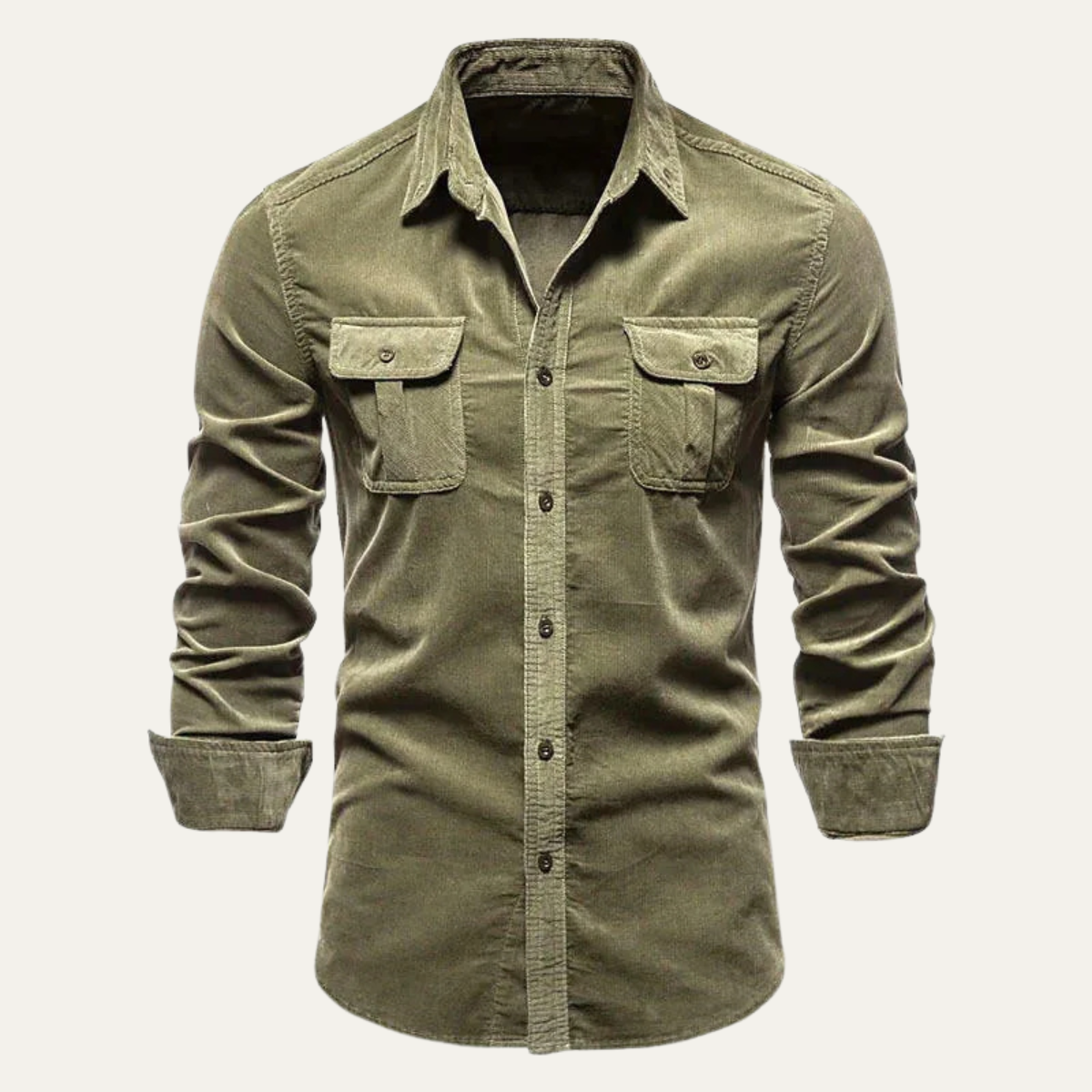The Norwick Men’s Casual Button Down Corduroy Shirt