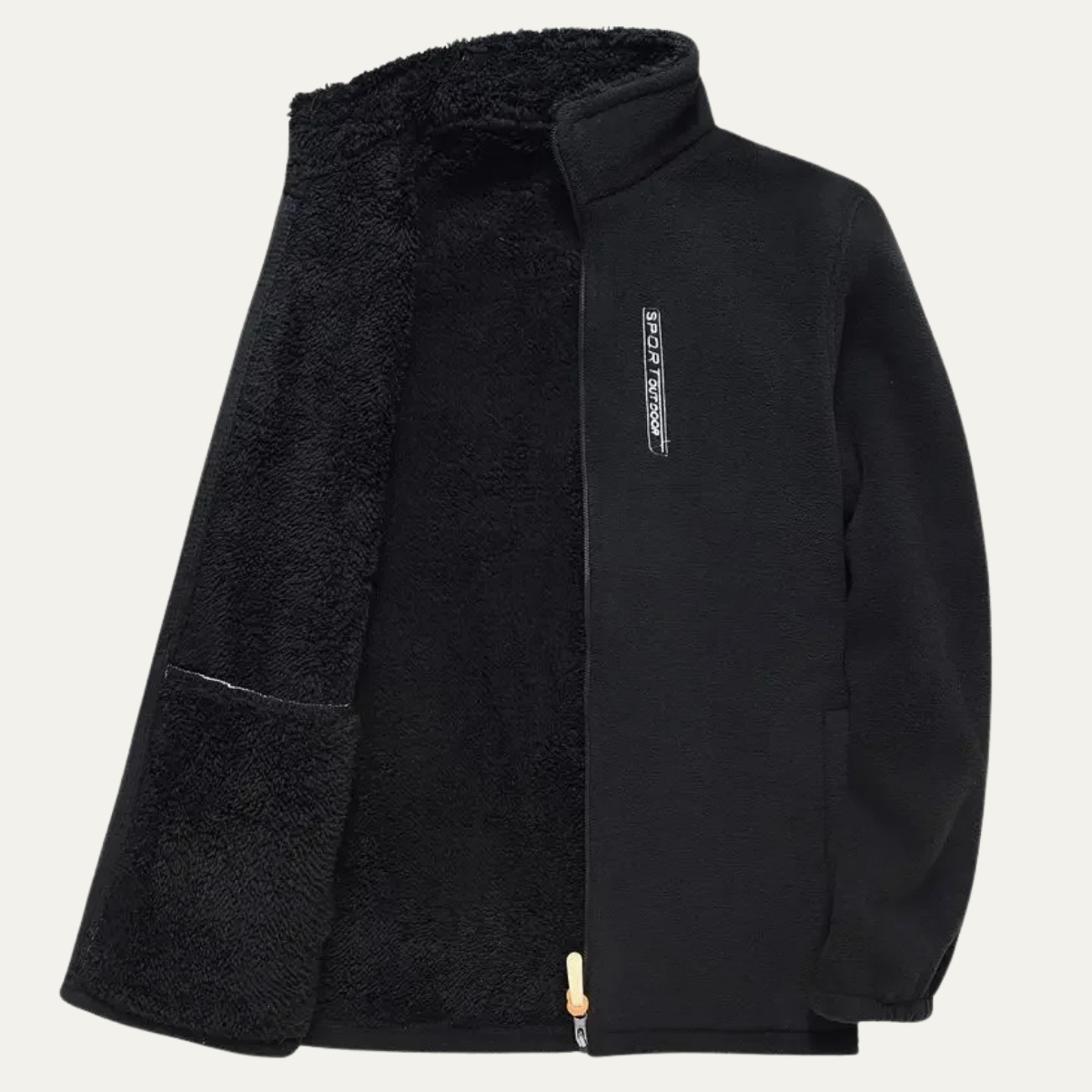 The Grosseto Men’s Winter Fleece Zip Up Stand Collar Jacket