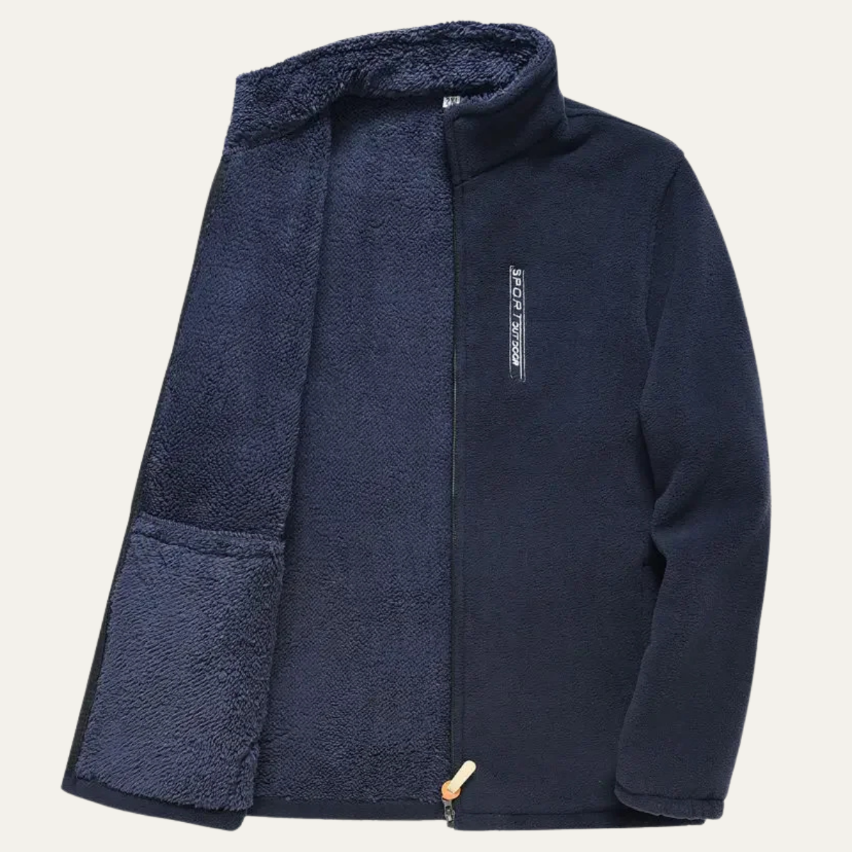 The Grosseto Men’s Winter Fleece Zip Up Stand Collar Jacket