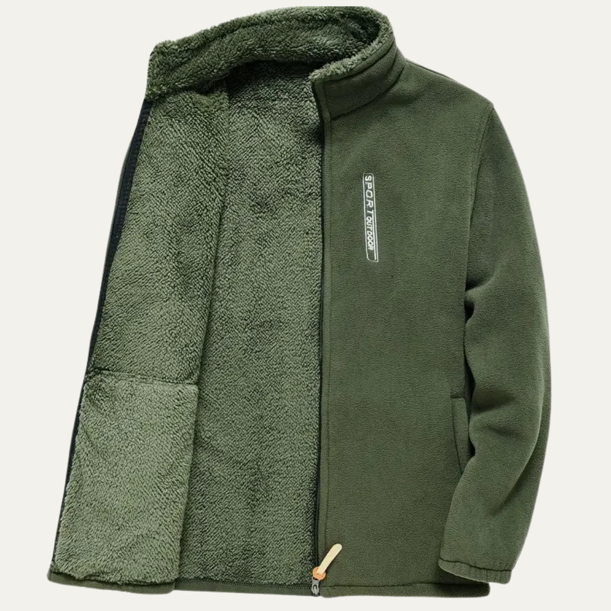 The Grosseto Men’s Winter Fleece Zip Up Stand Collar Jacket
