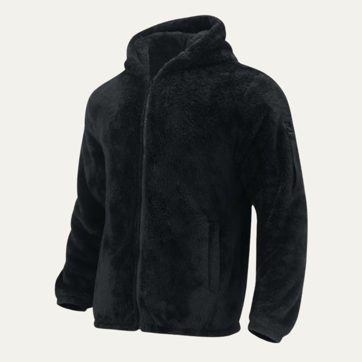 The Lucca Alta Men’s Winter Soft Velvet Zip Up Hoodie Fleece Jacket