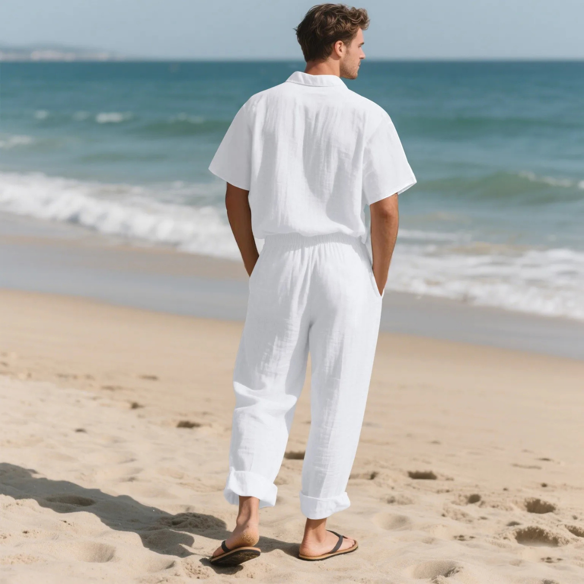 The Silvercrest Men's Lightweight Casual Two-Piece Set – Shirt & Pants