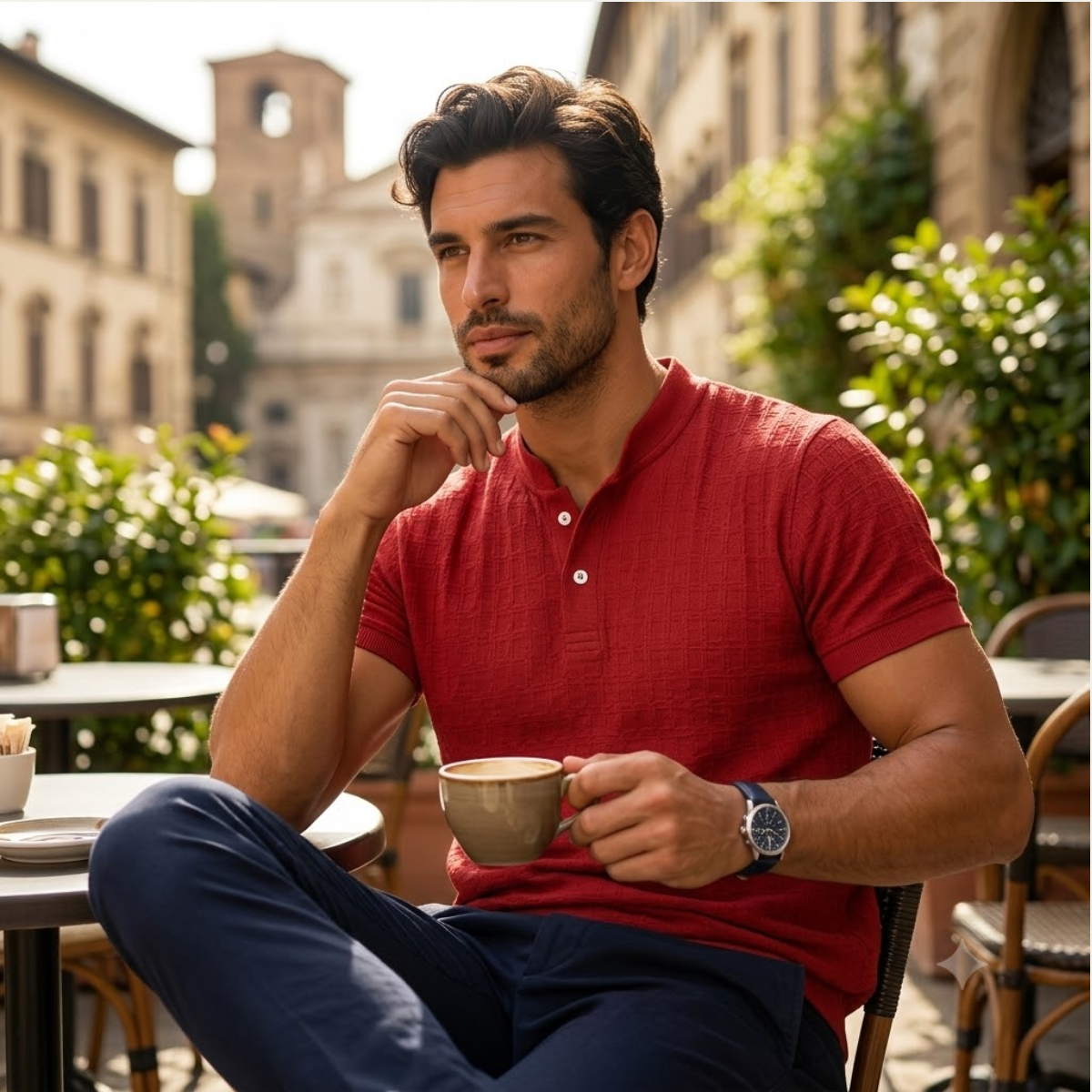 The Oakridge Hill Men’s Classic Textured Summer Polo Shirt