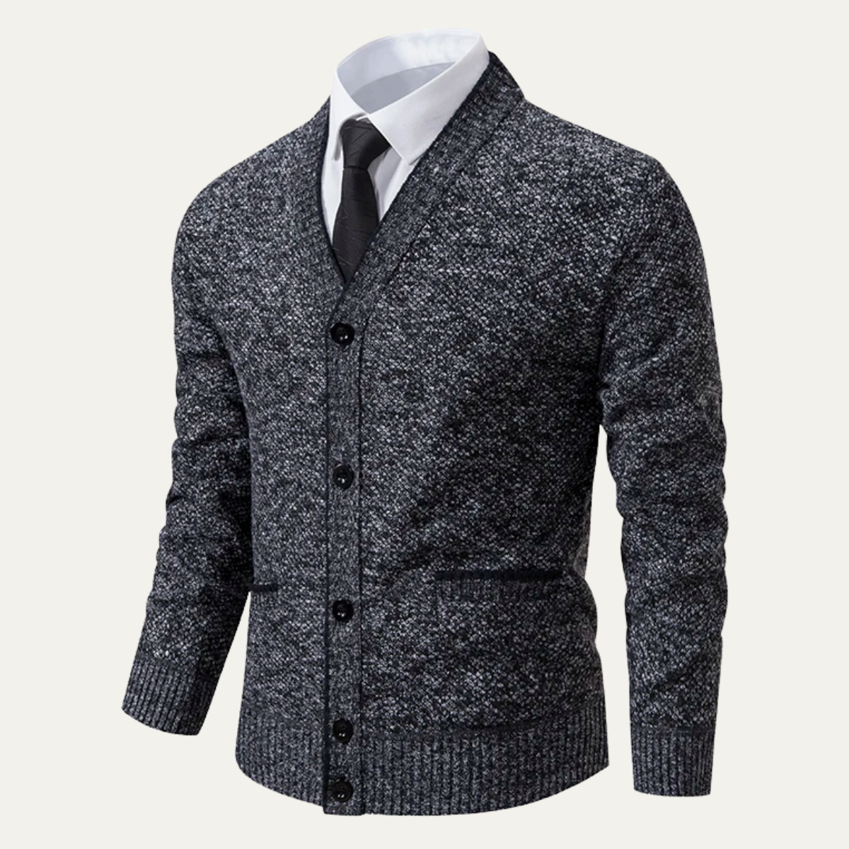 The Peschiera Men’s Knitted Casual V Neck Cardigan