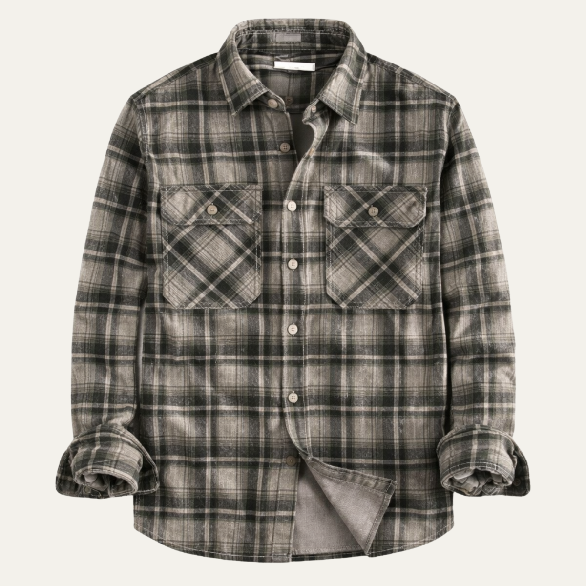 The Forio Men’s Vintage Plaid Flannel Shirt