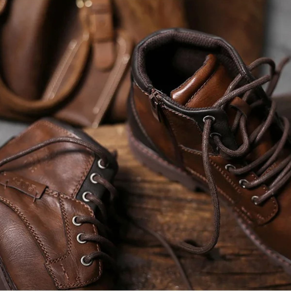 The Oakshade Men’s Military Combat Leather Boots
