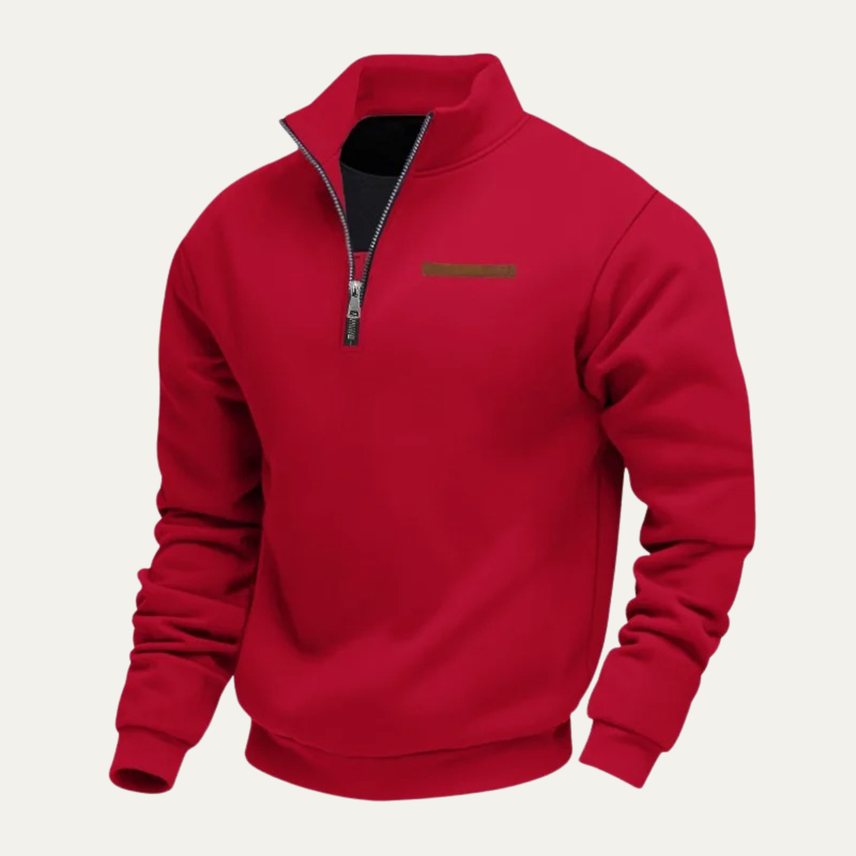 The Wexley Men’s Warm Stand Collar Casual Half Zip Sweater
